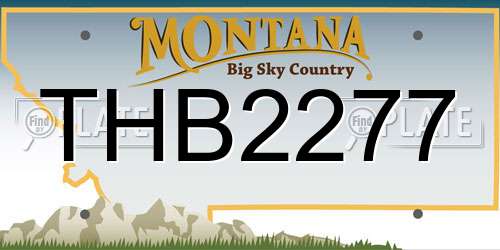 THB2277 Montana License Plate