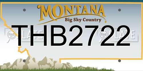 THB2722 Montana License Plate