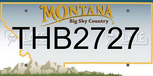 THB2727 Montana License Plate
