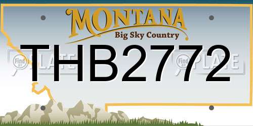 THB2772 Montana License Plate