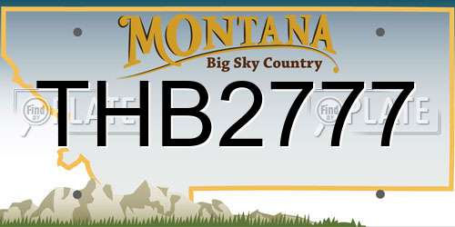 THB2777 Montana License Plate
