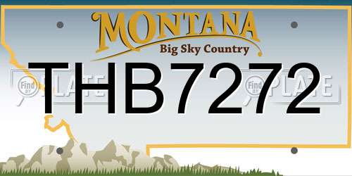 THB7272 Montana License Plate