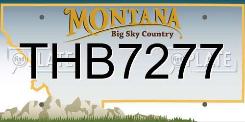 THB7277 Montana License Plate