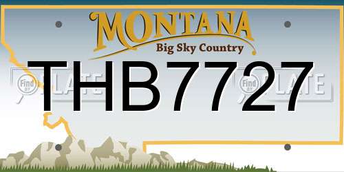 THB7727 Montana License Plate