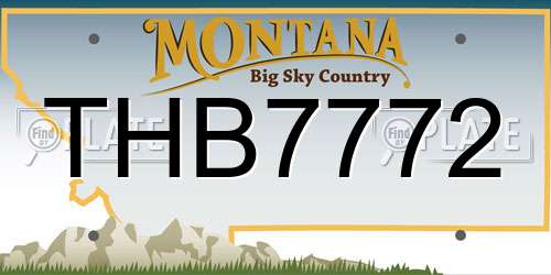 THB7772 Montana License Plate