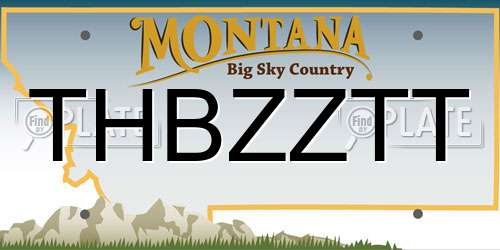 THBZZTT Montana License Plate