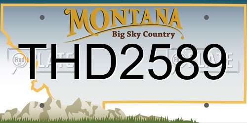 THD2589 Montana License Plate