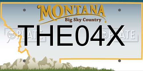 THE04X Montana License Plate