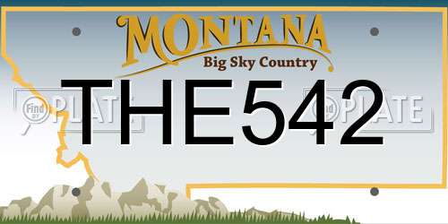 THE542 Montana License Plate