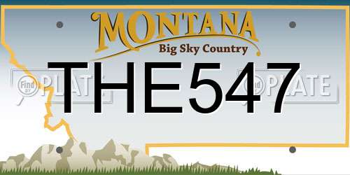 THE547 Montana License Plate