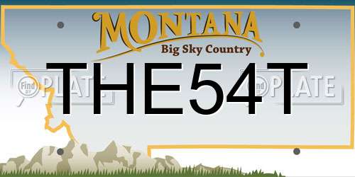 THE54T Montana License Plate
