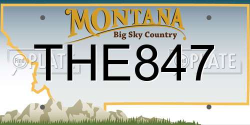 THE847 Montana License Plate