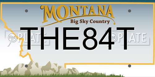 THE84T Montana License Plate