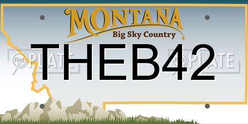 THEB42 Montana License Plate