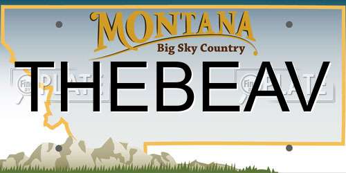THEBEAV Montana License Plate