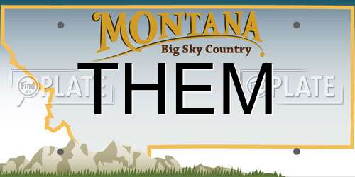 THEM Montana License Plate