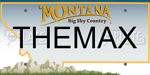 THEMAX Montana License Plate