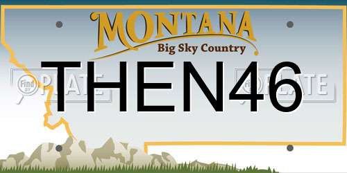 THEN46 Montana License Plate