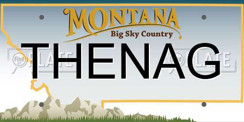 THENAG Montana License Plate
