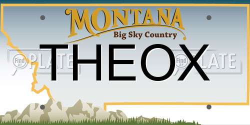 THEOX Montana License Plate