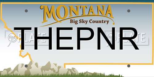 THEPNR Montana License Plate