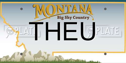 THEU Montana License Plate