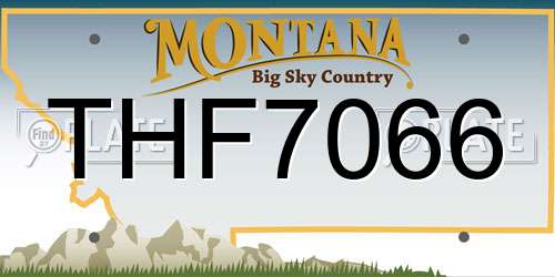 THF7066 Montana License Plate