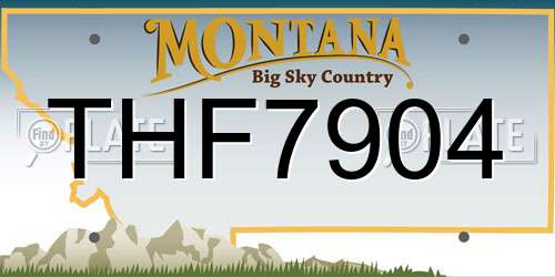 THF7904 Montana License Plate