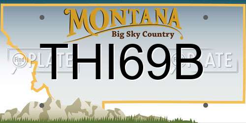 THI69B Montana License Plate
