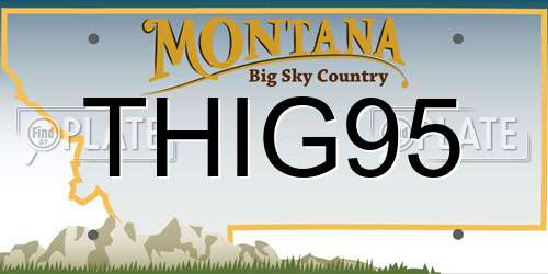 THIG95 Montana License Plate