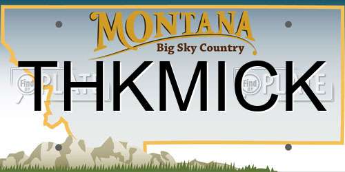 THKMICK Montana License Plate