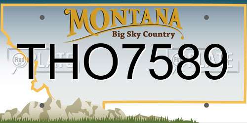 THO7589 Montana License Plate