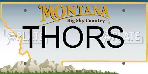 THORS Montana License Plate