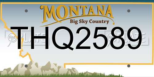 THQ2589 Montana License Plate