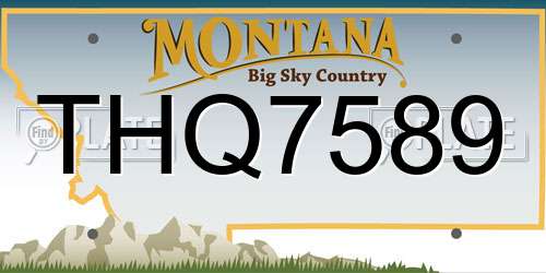 THQ7589 Montana License Plate