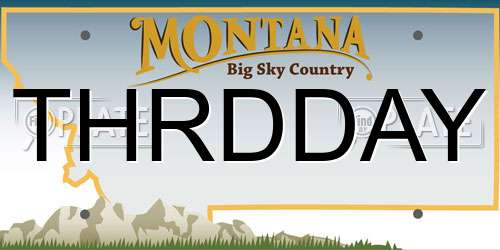 THRDDAY Montana License Plate
