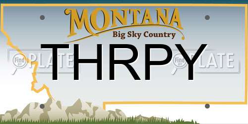 THRPY Montana License Plate