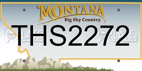 THS2272 Montana License Plate