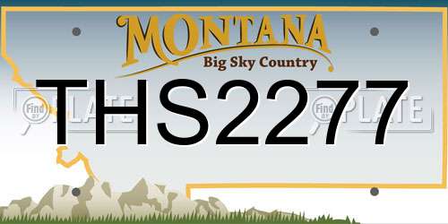 THS2277 Montana License Plate