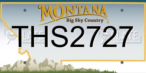 THS2727 Montana License Plate