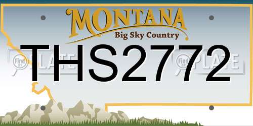 THS2772 Montana License Plate