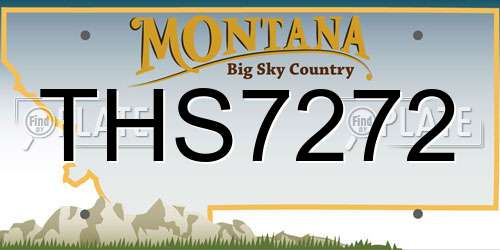 THS7272 Montana License Plate