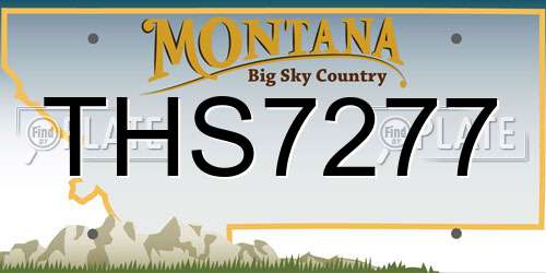 THS7277 Montana License Plate