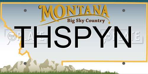 THSPYN Montana License Plate