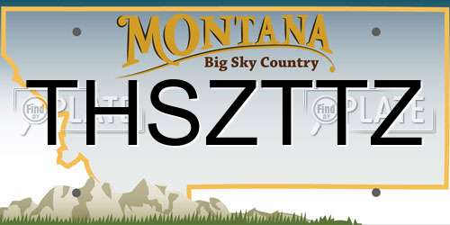 THSZTTZ Montana License Plate
