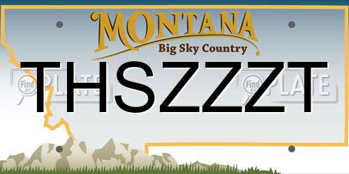 THSZZZT Montana License Plate