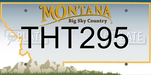 THT295 Montana License Plate