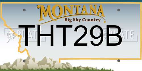 THT29B Montana License Plate