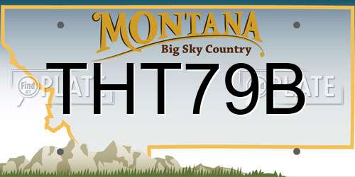 THT79B Montana License Plate