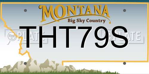 THT79S Montana License Plate